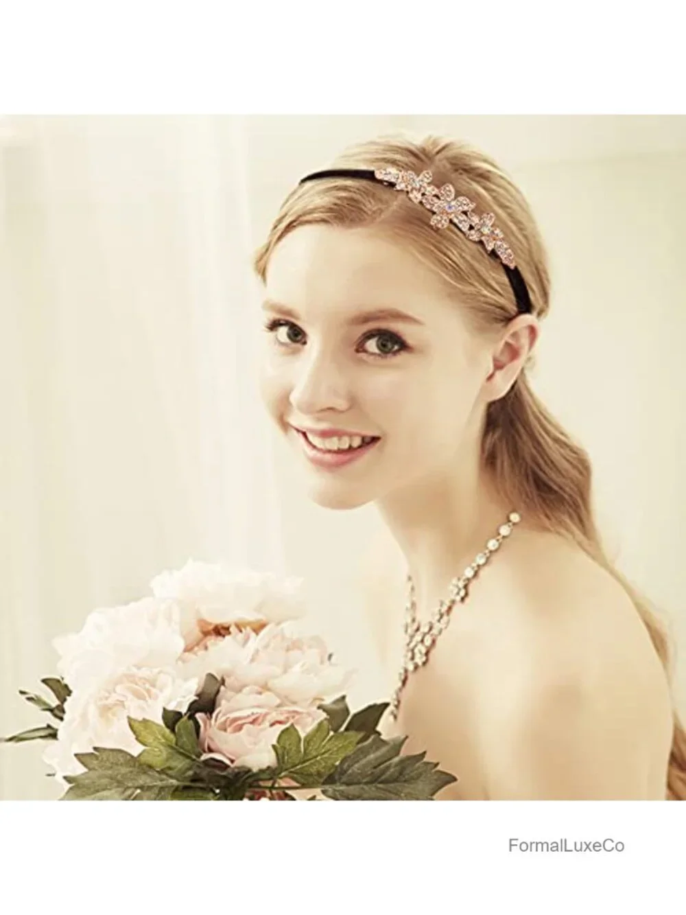 3-Pc Crystal Rhinestone Headbands for Women Wedding Party Hair Accessories